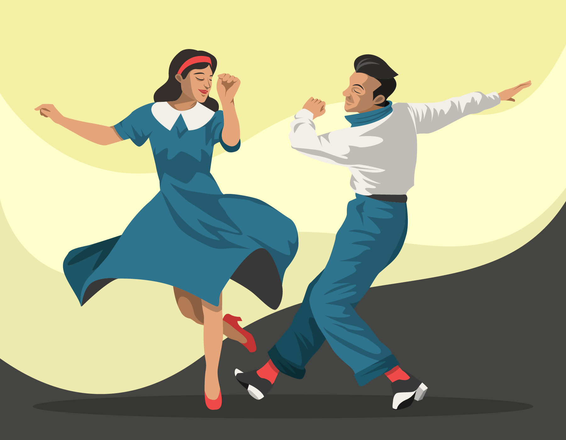 Dancing Couple Vector Art, Icons, and Graphics for Free Download